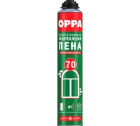 Монтажная пена профессиональная всесезонная OPPA для пистолета, выход 70 л, полиуретановая, 875 мл PROF70 OPPAPROF70