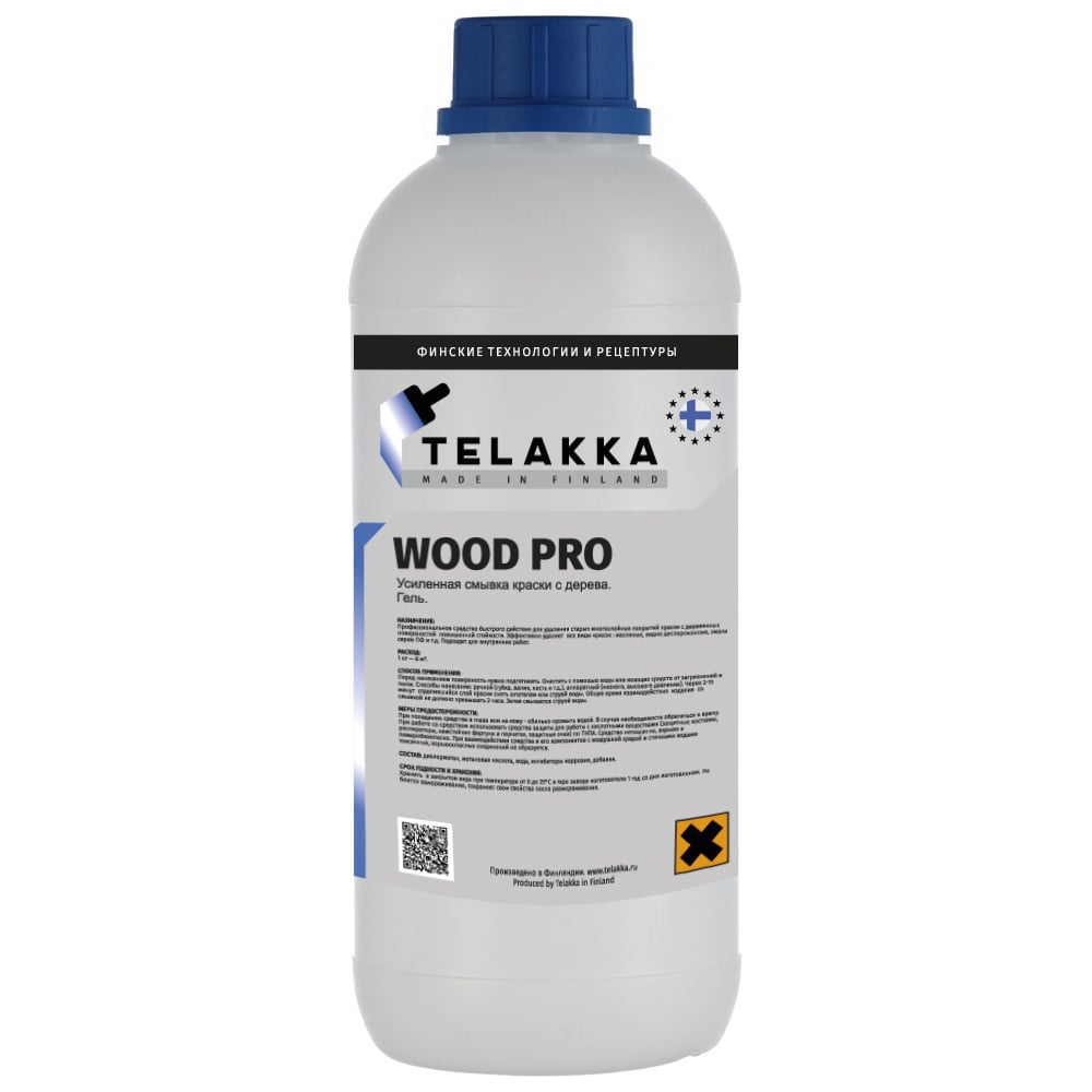 Усиленная смывка для краски с дерева Telakka WOOD PRO 1 кг 4631160698927