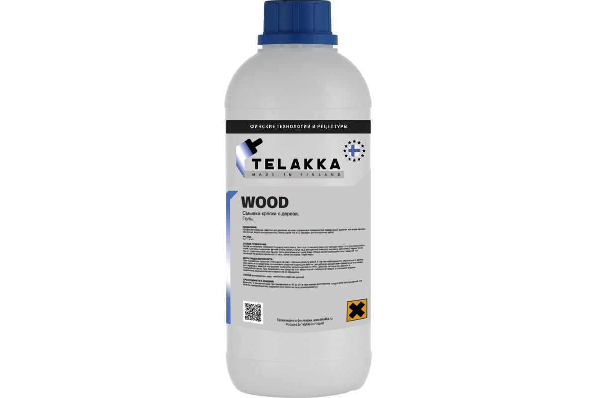 Смывка для краски с дерева Telakka WOOD 1 кг 4631160698859 - выгодная .