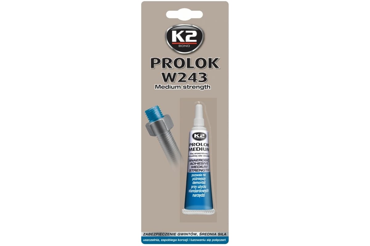 Герметик-фиксатор резьбовых соединений K2 PROLOK MEDIUM тип 243 ...