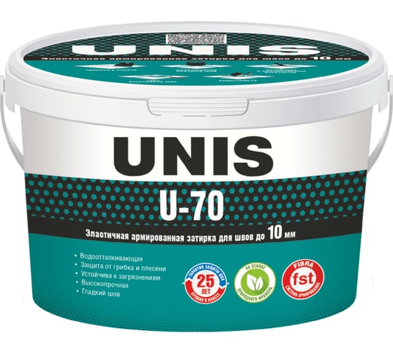 Затирка UNIS U-70 черный С15 2 кг ведро 11606680 4607005185174