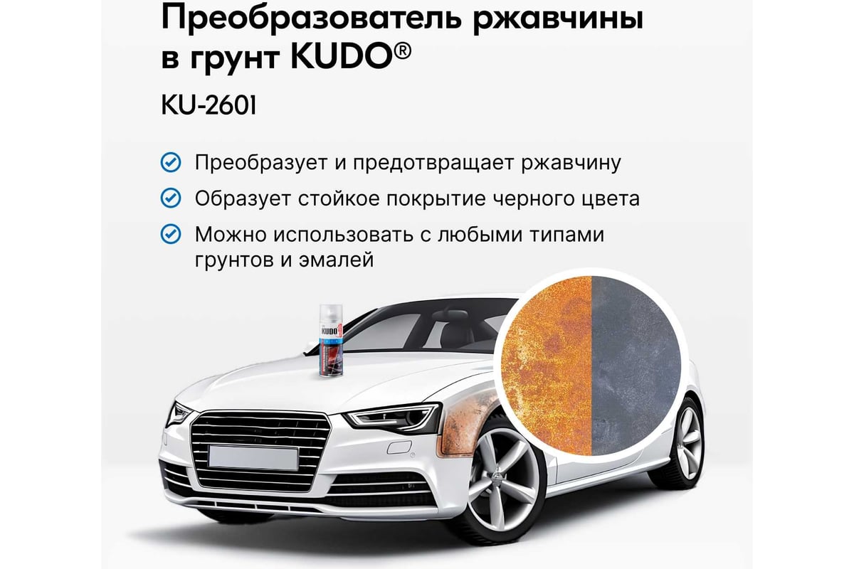 Ku2601 преобразователь ржавчины. Преобразователь ржавчины кисточка Kudo 15 мл. Преобразователь ржавчины в грунт Kudo.