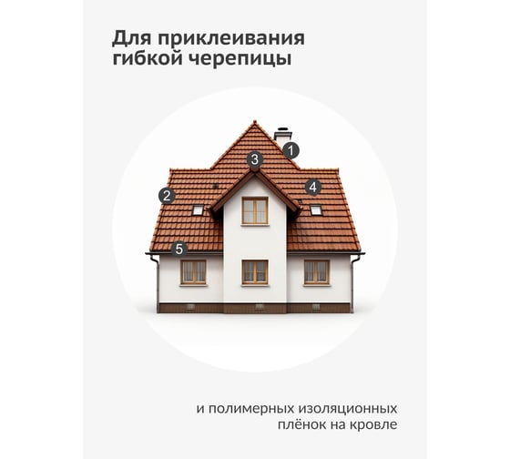Клей KUDO HOME битумный для гибкой кровли, черный, 280 мл KBK-612