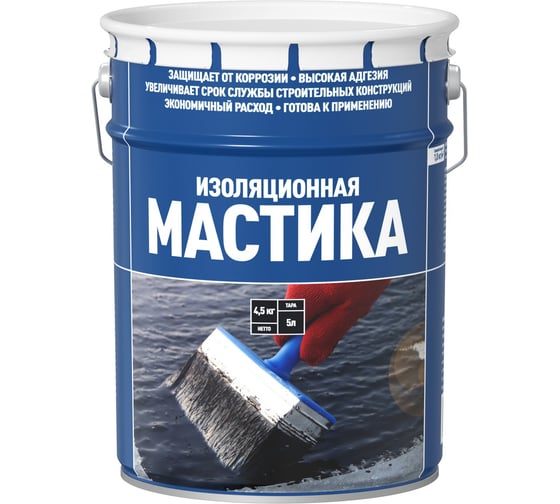 Мастика битумная изоляционная СТАРТ 5л/4,5кг 4607952907577 1