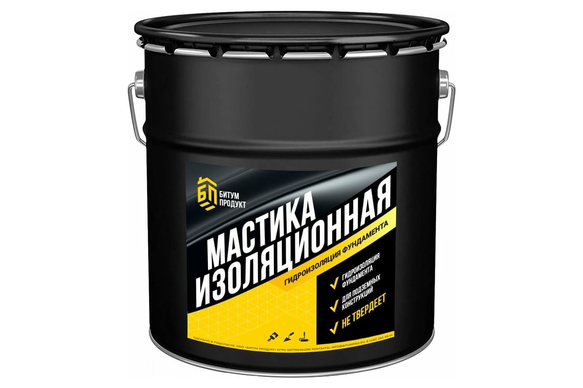 Мастика битумная изоляционная БИТУМ ПРОДУКТ 15 кг BP-003