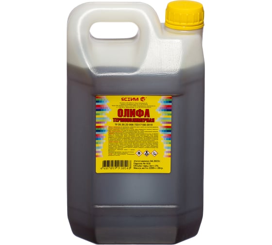 Олифа термополимерная ЯСХИМ, канистра 3 л. 4607059910548 1