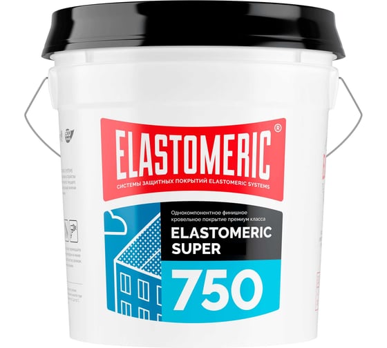 Акриловая финишная кровельная мастика белая Elastomeric 750 SUPER, 20 кг Elastomeric Systems 750_super_20kg 1