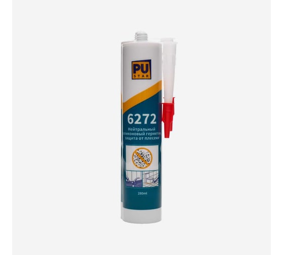 Герметик силиконовый нейтральный PUSTAR Mildew-Proof 6272 белый (280 мл.), упаковка 24шт MP-6272-W 1