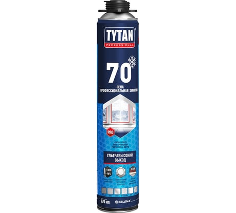 Пена монтажная TYTAN PROFESSIONAL 70 ПРОФИ 870 МЛ ЗИМНЯЯ (12/672) 279546
