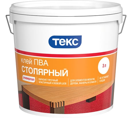 Столярный клей ПВА ТЕКС Универсал 3 л 49766
