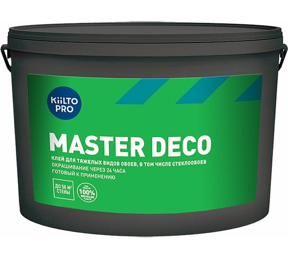 Готовый клей для стеклообоев KIILTO MASTER DECO 10 л T6508.312K