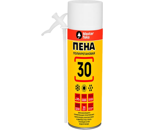 Монтажная пена MASTERTEKS 30 350 мл, всесезонная 223439