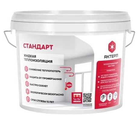 Покрытие теплоизоляционное Стандарт АКТЕРМ 2,5 л 907071485