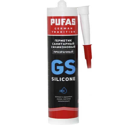 Силиконовый санитарный герметик PUFAS GS GT (прозрачный; 280 мл) 71734000