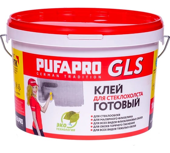 Готовый клей для стеклообоев PUFAPRO GLS 10 кг М 775033