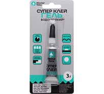 Супер-клей цианоакрилатный MASTERTEKS водостойкий, гель, 3 г 279709