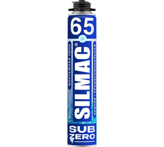Монтажная пена зимняя профессиональная SILMAC PROFESSIONAL SUB ZERO 65 (-25C) 850 мл PF-0016/459/466 1