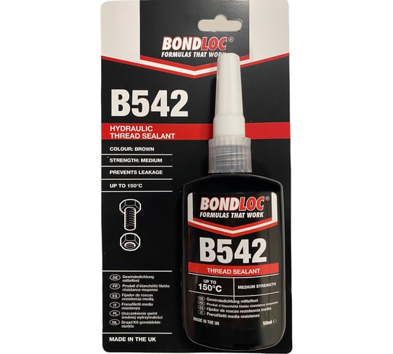 Резьбовой текучий герметик Bondloc B542 50 мл, блистер B542C50ML 1