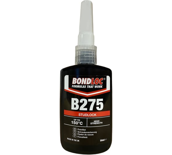 Резьбовой фиксатор Bondloc B275 высокой прочности, для резьб больших диаметров, 50 мл B27550ML