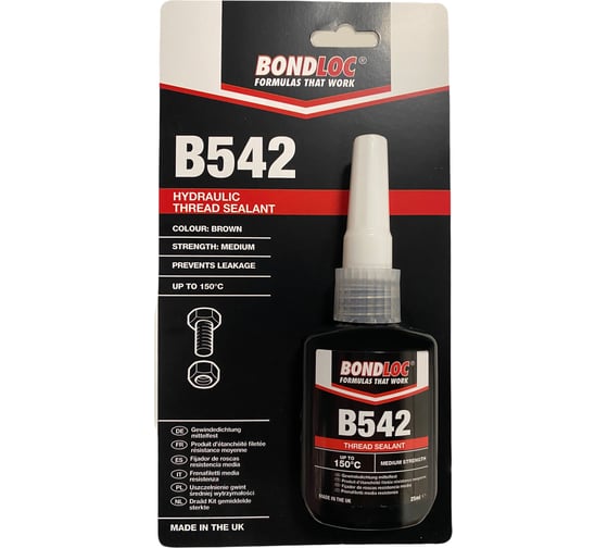 Резьбовой текучий герметик Bondloc B542 25 мл, блистер B542C25ML 1