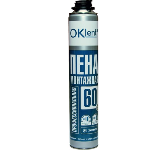Профессиональная монтажная пена OKlent 60 зимняя, 650 гр 00000345845