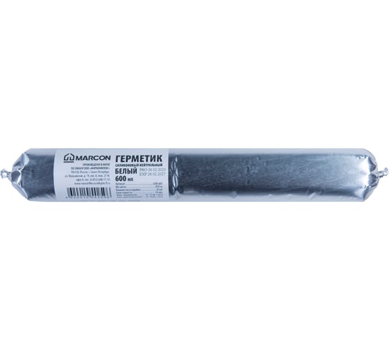 Герметик силиконовый нейтральный MARCON белый 600 мл GNB600