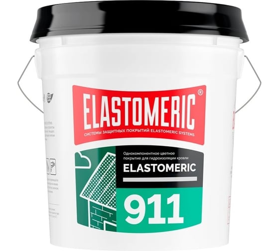 Мастика Elastomeric Systems для гидроизоляции, окраски и антикоррозийной защиты металлических крыш Elastomeric 911 Fiber 10 кг коричневая fiber_8017_10kg 1