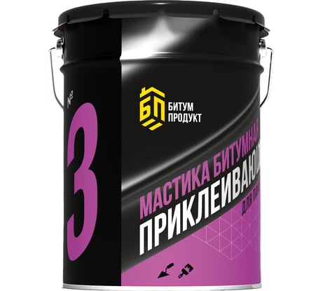 Битумная мастика для приклеивания БИТУМ ПРОДУКТ XPS 20 кг ВР-30