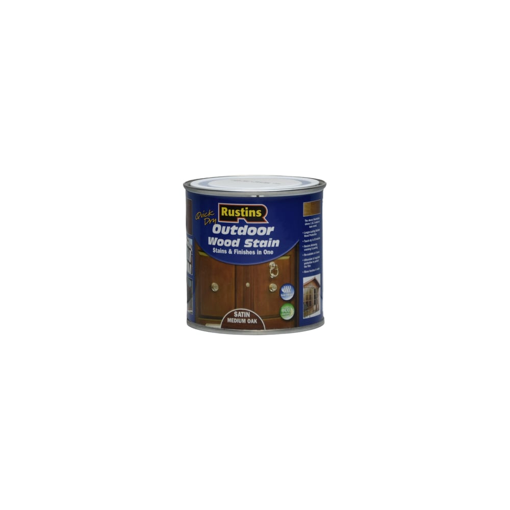финишная морилка rustins qd outdoor wood stain medium oak средний дуб, 250 ...