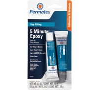 Эпоксидный многофункциональный клей Permatex (5 минутный; тюбики 17 г + 34 г) 84201