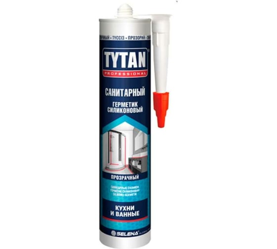 Силиконовый герметик TYTAN PROFESSIONAL санитарный, картридж, бесцветный, 280 мл СН 17469
