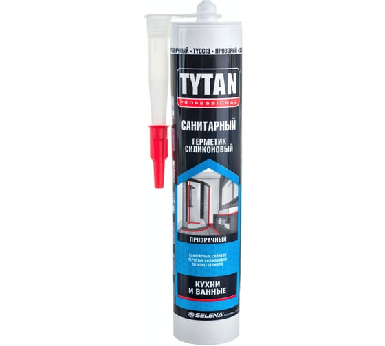 Силиконовый герметик TYTAN PROFESSIONAL санитарный, картридж, бесцветный, 280 мл СН 17469