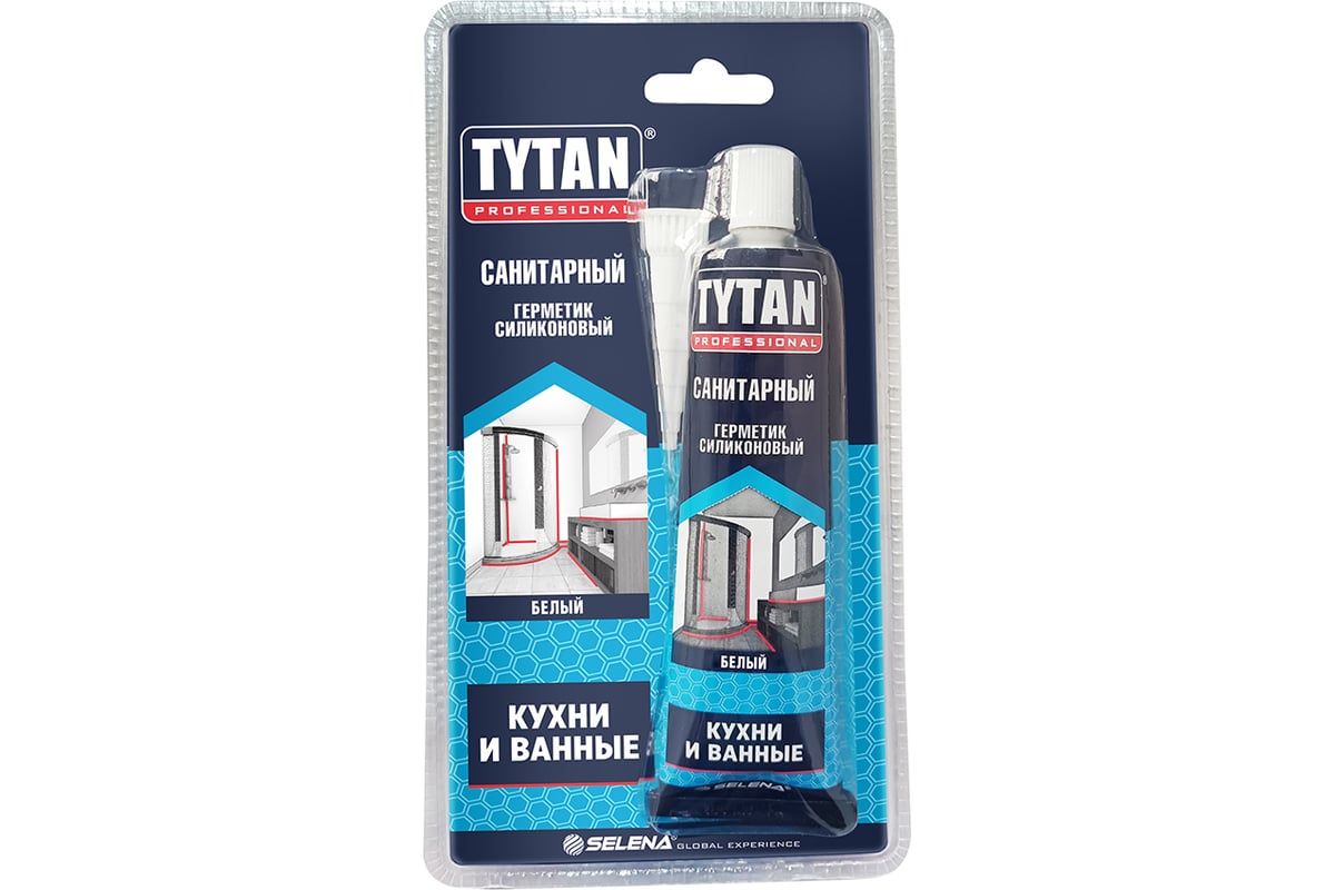 Силиконовый герметик TYTAN PROFESSIONAL санитарный, белый, 85 мл 17601 ...