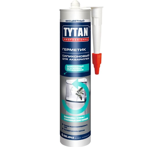 Силиконовый герметик TYTAN PROFESSIONAL для аквариумов и стекла, бесцветный, 280 мл 74577