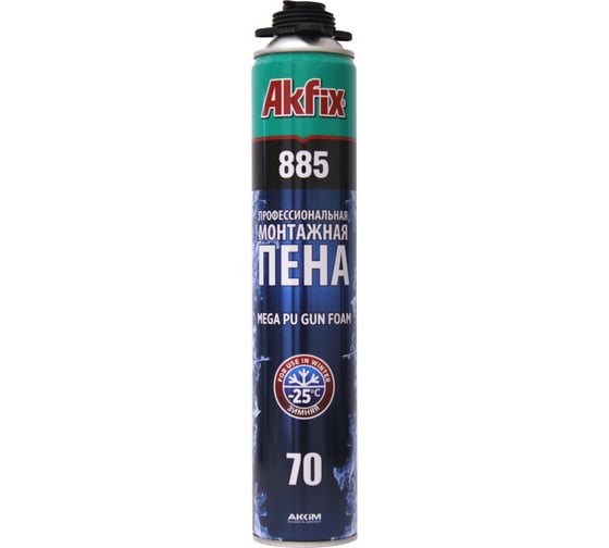 Профессиональная монтажная пена зимняя Akfix 885, 850 гр. 65 л FA085.1 1