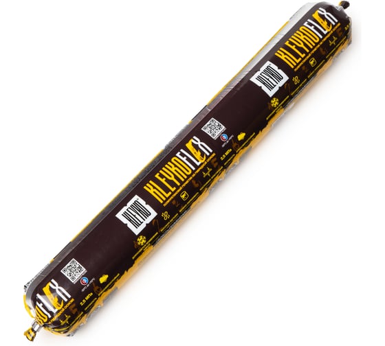 Полиуретановый гибридный однокомпонентный герметик KLEYKO FLEX, 600 мл, серо-коричневый RAL 8019 KFX-GBR 1