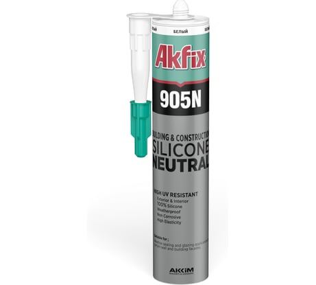 Нейтральный силикон Akfix  905N 310 мл. Белый SA512