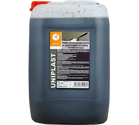 Добавка в бетонные и цементные растворы APIS СУПЕРПЛАСТИФИКАТОР UNIPLAST (канистра; 11 кг) 4665296517067