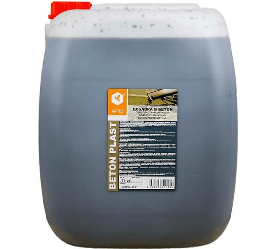Добавка в бетонные растворы APIS BETON PLAST (канистра; 22 кг) 4665296517272 1