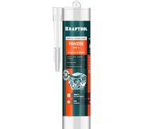 Температуростойкий силиконовый герметик KRAFTOOL красный, от -62 С до 315 С, 300 мл 41259
