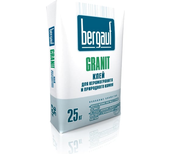 Клей для крупноформатных и тяжелых плит Bergauf Granit