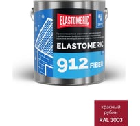 Зимняя гидроизоляционная мастика с фиброволокном Elastomeric Systems ELASTOMERIC-912 Fiber для металлических кровель, красный рубин, 3 кг, 912_fiber_3003_3kg