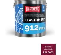 Зимняя гидроизоляционная мастика с фиброволокном Elastomeric Systems ELASTOMERIC-912 Fiber для металлических кровель 3 кг винно-красный 912_fiber_3005_3kg