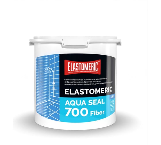 Гидроизоляция примыканий, углов и душевых поддонов Elastomeric Systems Elastomeric AQUA SEAL 700 Fiber 3 кг aqua_seal_fiber_3kg 1