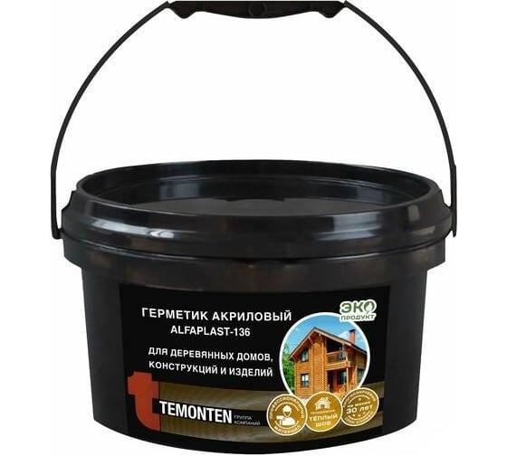 Герметик Alfaplast -136 Орегон, ведро 10 л (15 кг) 4627176171301 1