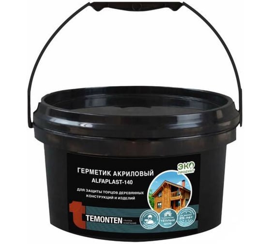 Герметик для защиты торцов Alfaplast -140, цвет Бук, ведро 3 л (3 кг) 4627176172292 1