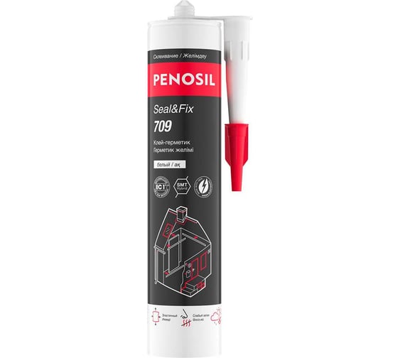 Клей-герметик гибридный эластичный Penosil Seal&Fix 709 280 мл, белый H5149 1