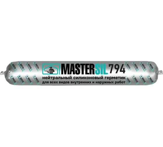 Силиконовый нейтральный герметик Mastersil 794 WS (бесцветный; 600 мл) 1567