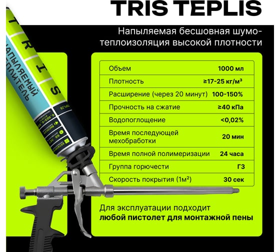 Напыляемый утеплитель TriS Комби-Бокс Teplis box 3 Е871