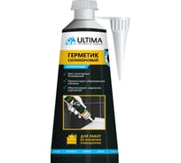 Силиконовый санитарный герметик ULTIMA белый тюбик 80 мл ULASW00180 18639943